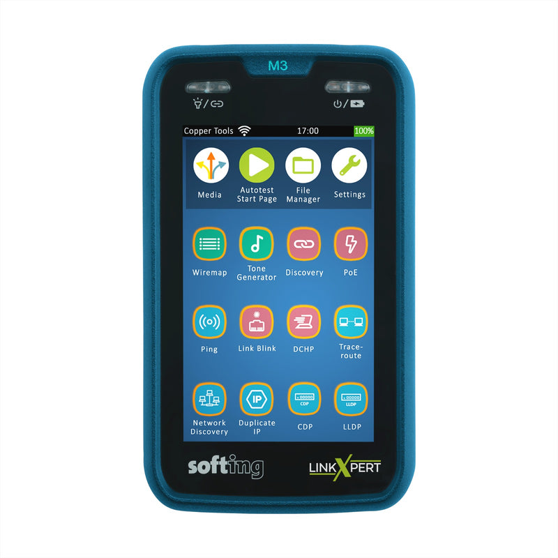 Softing LinkXpert M3 — Bakır, Fiber ve Wi-Fi Ağ Test Cihazı (PoE++ 90W, 10G tanıma)