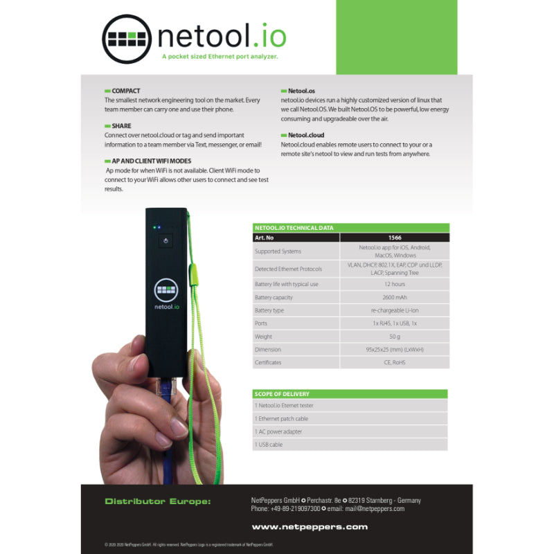 Netool Standard Kablo Test Cihazı